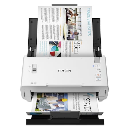Epson DS-410 Document Scanner, 600 dpi Optical Resolution, 50-Sheet Doc Feed B11B249201